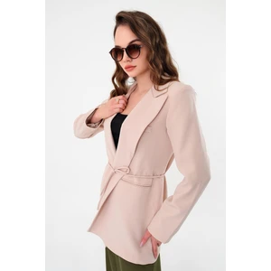 Kadın Taş Bel Bağlamalı Blazer Ceket