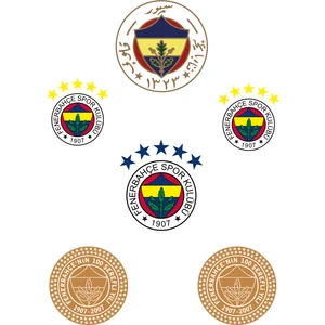 Fenerbahçe Uv Dtf Kask - Motor Sticker Seti – 6 Parça, Kabartmalı & Dayanıklı Motor Sticker