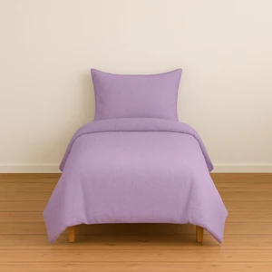 Tek Kişilik Düz Renk Lila Nevresim + Yastık Kılıfı