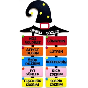 Keçeli Dünyam Sihirli Sözler (Keçe Eğitim Materyali)