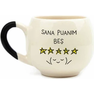 Küçük Molalar Verebilirsin Yeter Ki Pes Etme! Krem Parlak Balon Kupa - Hediye Seramik Kupa