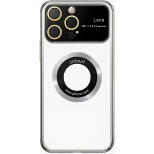 Iphone 15 Pro Max Kılıf Kamera Korumalı Magsafe Colourl Gümüş