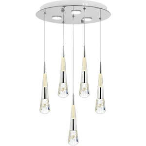Eray Aydınlatma 1606-4+1 5li Sarkıt LED Krom Avize