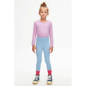 Koyu Mavi Basic Kız Çocuk Yazlık Tayt