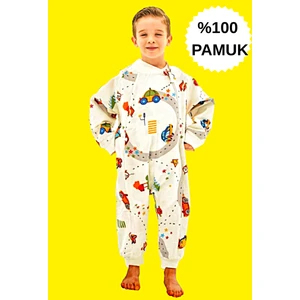 Mini Kiti Elyafsız Kışlık Uzun Kollu Çift Kat %100 Pamuk Pazen Arabalı Cocuk Bebek Uyku Tulumu