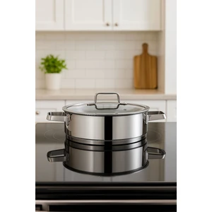 2090L Gloss Premium Silindir Karnıyarık Çelik Tencere 28 cm