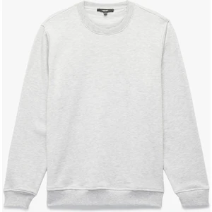 Pamuklu Uzun Kollu Şardonlu Bisiklet Yaka Erkek Basic Sweatshirt