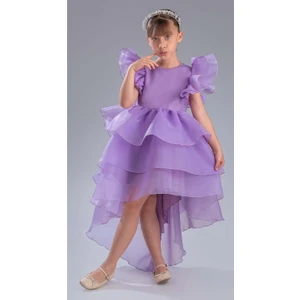 Kız Çocuk Kuyruklu , Taçlı Vragia Abiye Elbise M00745