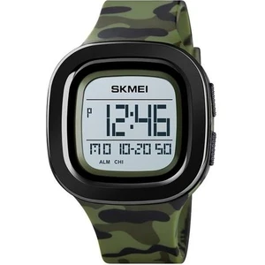 Moda Spor Dijital Izle Erkek Saatler Chrono Alarm Su Geçirmez Saat Kol Skmei Marka Square LED Relogio Masculino | Dijital Saatler (Yeşil) (Yurt Dışından)