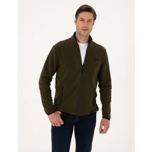 Pierre Cardin Erkek Haki Regular Fit Polar Hırka 50314014-VR027