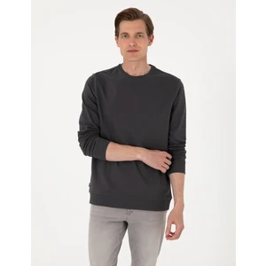 Pierre Cardin Erkek Antrasit 2 Iplik Regular Fit Bisiklet Yaka Basic Sweatshirt 50314054-VR006