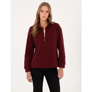 Pierre Cardin Kadın Vişne Comfort Fit Sweatshirt 50314954-VR223