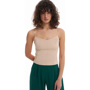 Ip Askılı Bluz Bej