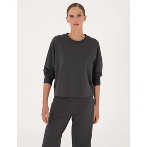 Pierre Cardin Kadın Antrasit Oversize Sweatshirt 50314963-VR006