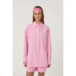 Oversize Gömlek Pembe