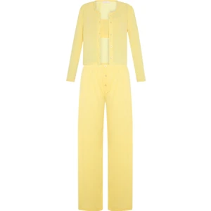 Betsy Sarı 3 Lü Set Pijama Takımı