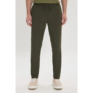 Altınyıldız Classics Erkek Haki Slim Fit Rahat Kesim Beli Bağlamalı Yan Cepli Jogger Pantolon
