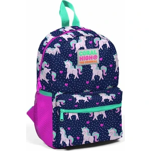Coral High Unicorn Anaokul Çantası Çift Bölmeli 24 x 12 x 34 cm Çocuklar İçin Mor
