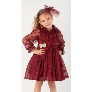 Iri Puanlı Dantel Kız Çocuk Elbise