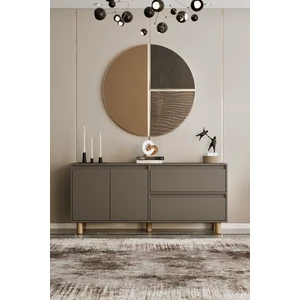 Mila gri Mdf 140CM Raflı Konsol