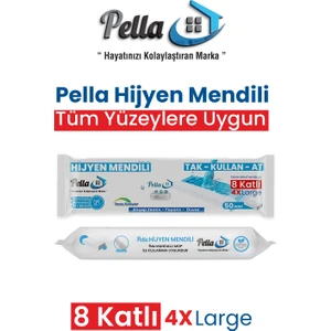 Islak Mop Bezi, Yüzey Temizlik Havlusu, Çok Amaçlı Temizlik Mendili, 1X50 Yaprak, 22X36 cm