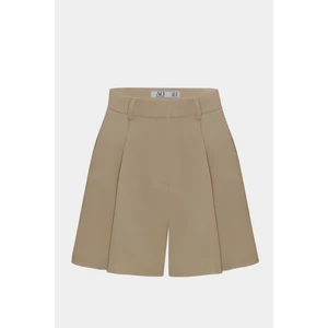 Yüksek Bel Wed Leg Cep Detaylı Midi Boy Şort