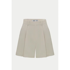 Yüksek Bel Wed Leg Cep Detaylı Midi Boy Şort