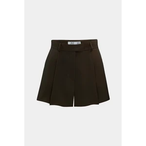 Yüksek Bel Wed Leg Cep Detaylı Mini Şort