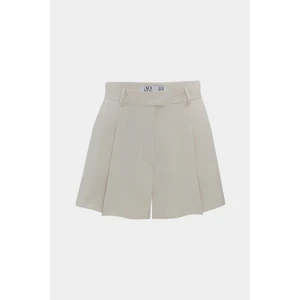 Yüksek Bel Wed Leg Cep Detaylı Mini Şort