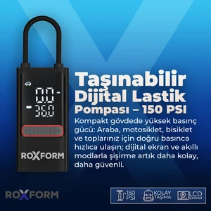 Car Air Pump – 80W Güçlü Taşınabilir Araç Lastik Şişirme Pompası | 4.000 Mah Batarya, 150 Psı