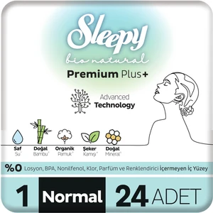 Bio Natural Premium Plus Hijyenik Ped Normal 24 Adet Ped