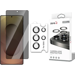 Galaxy S25 Ultra Zore Dias Cam Ekran Koruyucu + Zore Cl-12 Premium Safir Parmak Izi Bırakmayan Anti-Reflective Kamera Lens Koruyucu