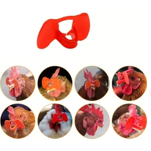 (12 Adet) Iğnesiz 4.3 cm Orta Boy Tavuk Gözlüğü Tavuk Kaz Hindi Için Gözlük