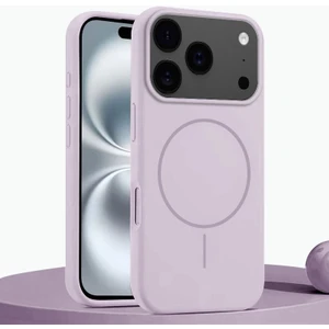 Apple iPhone 17 Pro Max Uyumlu Kılıf Zebana Liquid Soft Silikon Kılıf (Kablosuz Şarj Destekli) Lila