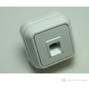 Sıva Üstü Numeris Telefon Prizi / Beyaz