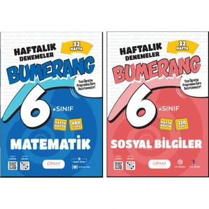 Günay Yayınları 6. Sınıf Bumerang Serisi 32 Haftalık Denemeler Matematik Sosyal Bilgiler Seti 2026 Güncel Basım