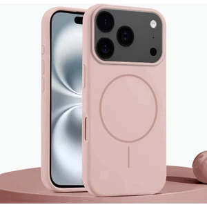 Apple iPhone 17 Pro Uyumlu Kılıf Zebana Liquid Soft Silikon Kılıf (Kablosuz Şarj Destekli) Pembe