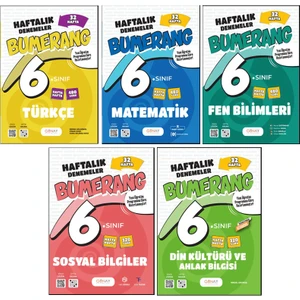 Günay Yayınları 6. Sınıf Bumerang Serisi 32 Haftalık Denemeler Türkçe Matematik Fen Bilimleri Sosyal Bilgiler Din Kültürü Seti 2026 Güncel Basım