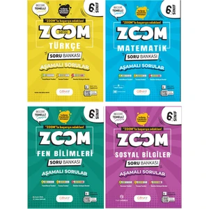 Günay Yayınları 6. Sınıf Zoom Serisi Türkçe Matematik Fen Bilimleri Sosyal Bilgiler Soru Bankası Seti 2026 Güncel Basım