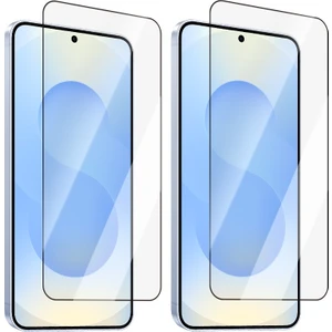 Samsung Galaxy S25 Plus Uyumlu Kenarları Kırılmaya Dayanıklı Parma İzi Uyumlu Cam Ekran Koruyucu 2 Adet