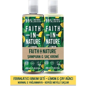 Faith In Nature %99 Doğal Ferahlatıcı Şampuan&saç Krem Limon&çay Ağacı