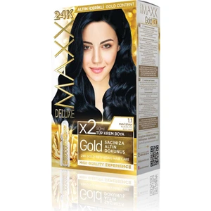 Maxx Deluxe Gold Beauty Set Boya 1.1 Mavi Siyah