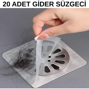 Lavabo Banyo Gider Süzgeci Kapatıcı Sineklik Tamir Kiti Pratik Banyo Saç Kılı Tutucu 20 Adet