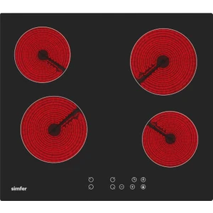 3970 4e 60 cm Elektrikli Siyah Cam Ankastre