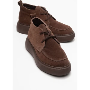 Lılya Kahverengi Süet Hakiki Deri Kadın Chukka Bot