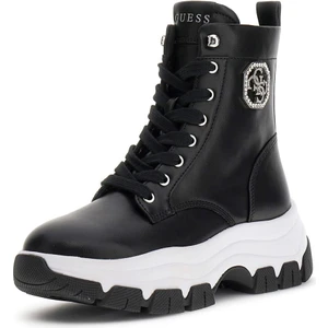 Kadın Benzon Taşlı Aksesuarlı Kalın Tabanlı Bot - Siyah