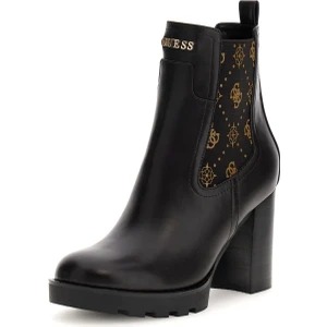 Kadın Nealle Monogram Desenli Kalın Topuklu Chelsea Bot - Kahverengi