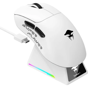 Kraken Starblaze-1 Rgb Kablosuz Gaming Mouse 26000 Dpı, PAW3395, Ekranlı Stant - Beyaz