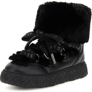 Kadın Unessa Kürk Detaylı Platform Bot - Siyah