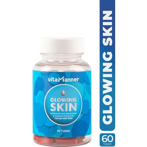 Vita Manner Vitamanner Glowing Skin Hyaluronic Acid, Glutatyon, Resveratrol, Coenzim Q10 Takviye Edici 60 Tablet